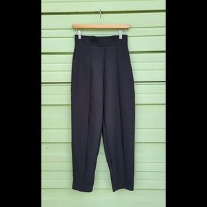 New ZARA Woman BLACK Tapered PANTS WAIST 27'' ZIP Size S 1478 026 800